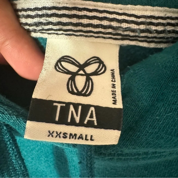 Aritzia TNA Baltic Hoodie Bluegreen Women  Size XXS - Picture 6 of 9